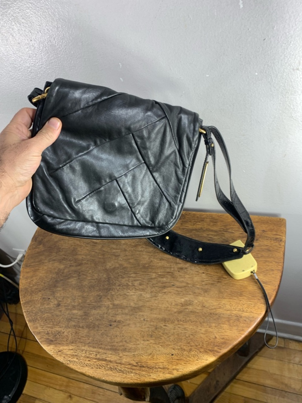 Marc by marc Jacobs black leather patchwork shoulder crossbody bag - Picture 5 of 9
